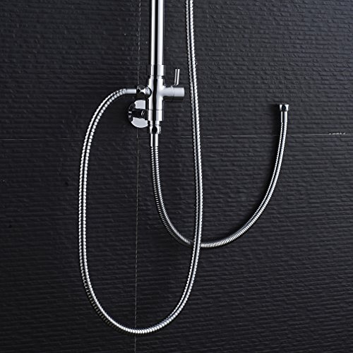 2 Jahre Garantie Duschsäule Chrom Regendusche Duschset Duschpanel Regendusche Duschsystem Wasserfall Duschen Brauseset 3 Wasserspiele Inkl. Handbrause + Duschkopf Höhenverstellbar ca.80cm bis 132cm - 5