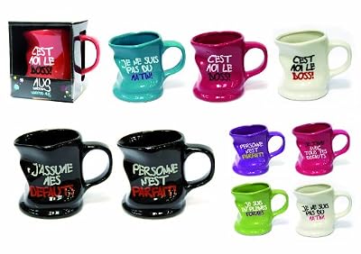 CMP Mug Tasse Froissé / Déformé "Message humoristique"