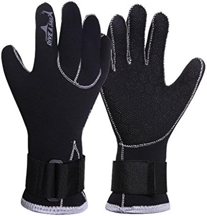 Premium Neoprene Wetsuits 3MM Neoprene Gloves Scuba Diving Five Finger Glove for Snorkeling,Kayaking,Spearfishing,Sailing,Scuba Diving,Rafting M