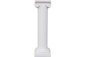 ERRO Colonna bianca 100 cm – Plastica, Colonna, Colonna decorativa in marmo – 25770 Stile ionico – Decorazione per interni ed esterni, ottima idea decorativa, colonna di fiori