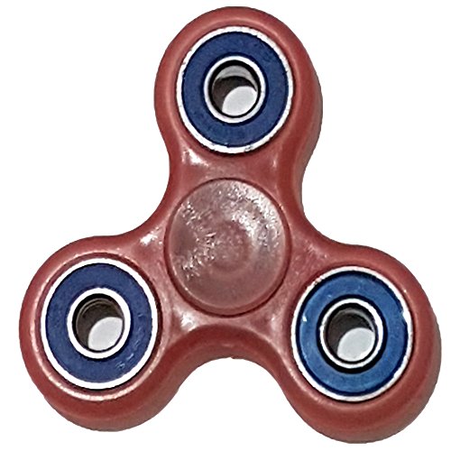 Tri fidget Hand Spinnner,Toy,Stress Reducer Ultra Durable High Speed Bearing Fidget Spinner Finger Toy Perfect For ADD/ADHD/Anxiety/Autism And Stress Relief Adult Children,Office Desk GLOW IN THE DARK(Dark pink with black)