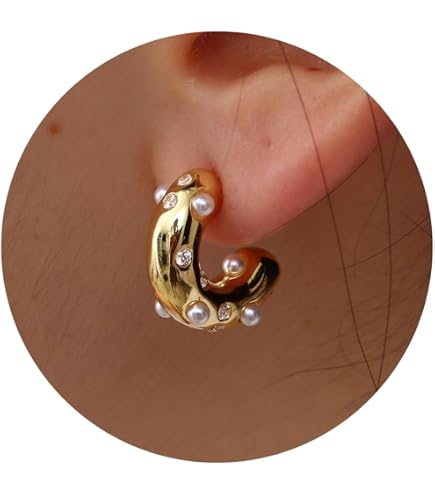 Enautoabs Orecchini Di Perle Lunghi Vintage Orecchini Di Perle Con Nappe Orecchini Lunghi Di Perle Grandi Orecchini D'oro Perle Bianche Orecchini A Frangia Orecchini Di Perle Dichiarazione