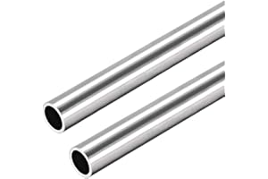 sourcing map 2Pcs Inoxidable Acero 304 Tubo Capilar, OD 10mm, 1mm Pared Grosor, 250mm Longitud Metal Tubos Recto sin Costura para Industria Maquinaria