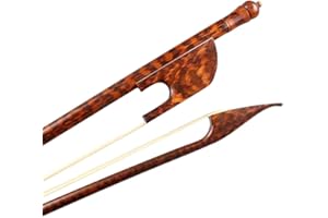 Yinfente Arco de violín 4/4 tamaño completo de madera de serpiente, estilo barroco, madera exterior, arco natural, pelo de caballo, equilibrio
