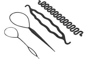 JOYZAN Strumenti per Acconciature, Strumento Intrecciare i Capelli Set Kit di Attrezzi Treccia a Spirale Laccio Fermacapelli Matrimoni Appuntamenti o Feste DIY Moda da Donna Ragazza Signora Lunghi 4 Pezzi