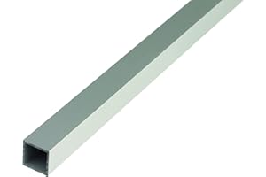 Gah-Alberts 471668 Tube with Square Profile - Anodised Aluminium - 1,000 x 40 x 40 x 2 mm - Silver