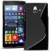 Produktbild Microsoft Lumia 640 XL Silikon Hülle Case in Schwarz Cover Lumia 640 XL Schutzhülle Handyhülle Cover Silikonhülle Rückschale