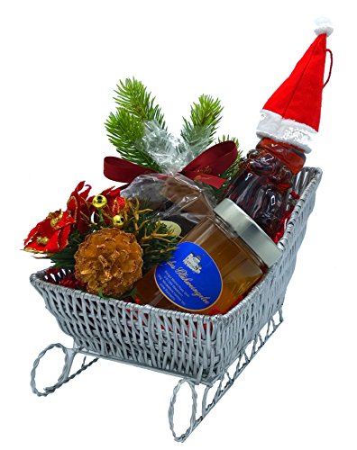 Preisvergleich Produktbild Präsentkorb Weihnachten im silbernen Schlitten