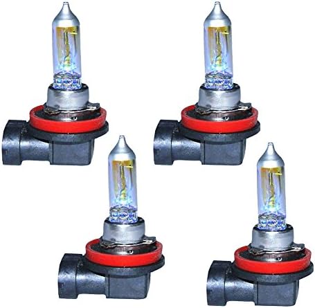 4pcs H11 12V 55W 3000K Golden Yellow Car Halogen Bulb