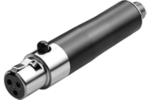QIANRENON Mini XLR na 3,5 mm bezprzewodowy adapter mikrofonu – zablokowane gniazdo TRS 3,5 mm do mikrofonu Lavalier, gniazdo stereo 1/8
