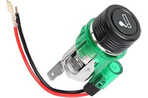CGEAMDY Car Cigarette Lighter Socket Plug Assembly, Automotive Accessories Cigarette Lighter Plug and Socket, Fits for DC 12V Universal Vehicle, Marine Boat, Motorcycle, Riding Mower, Tractor