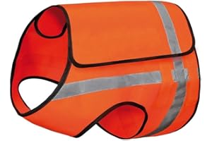 4ADVENTURES Hunde Warnweste Signalweste Orange für Jagdhunde mit MESH Futter und Reflektor (XL/XXL)