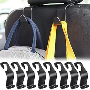 HASTHIP Car Hooks Back Seat, Car Seat Hanger Hook, Car Backseat Headrest Hook, Storage Organizer Space Saver for Handbag, Purse, Coat (8PCS)