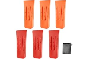 Fivtsme Fällkeil Kunststoff, 6 Stück ABS Kunststoff Forstkeile Baumkeile 6 Zoll, Forst Zubehör Wald, Fällkeil Forst zum Kontrollierten Fällen, Zubehörwerkzeug für Holzfäller, Rot x 3, Orange x 3