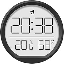 Orologio Da Parete Digitale Con Termometro E Igrometro - Bianco, Display Grande, Magnetica - Foto 4