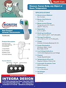 Microtek TG-8818 Non-Contact Infrared Thermometer (Pack of 2)