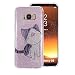 Produktbild Galaxy S8 Glitzer Handyhülle,Tpu Bumper Hülle für Samsung Galaxy S8,Leeook Kreative Stylish Grau Katze Muster Glänzend Glitzer Schutz HandyHülle Slim Fit Bling Shiny Weich Gel Silicone Rückseite Hülle TPU Tasche Schale Bumper Ultradünn Flexibel Schutzhülle für Samsung Galaxy S8 + 1 x Schwarz Eingabestift-Grau Katze