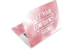 CRAFTYMELODY Laptop Skin Sticker Decal PVC Vinyl Sticker Notebook PC Protector Waterproof Scratch Resistant PC Skin for 12.1 13 13.3 13.6 14 15 15.3 16 Inch Let Your Confidence Shine Inspiration Quote