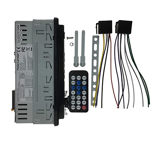 PolarLander Car Radio Audio USB/SD/MP3 Player Receiver Bluetooth Hands-free with Remote Control Black 1 Din