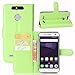 Produktbild Owbb Hülle für ZTE Blade V8 Mini Ultra Schlanke Handyhülle Premium PU Ledertasche Flip Cover Wallet Case mit Stand Function Innenschlitzen Design Grün