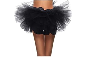 Ksnnrsng Femme Ballet Tutu Tulle Jupes 3 Couche Pettiskirt Mini Robe pour S'habiller Fête Les Costumes Danse