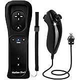 TechKen Wii Controller met Motion Plus, Wii afstandsbediening, vervanging met Wii Nunchuck controller, Wii Controller Remote 
