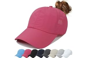 COZYAN Queue de Cheval Casquette de Baseball Léger Réglable Séchage Rapide Casquette de Baseball pour Femme en Queue de Cheval Maille à Séchage Rapide Imperméable pour Casquette de Sport Outdoor