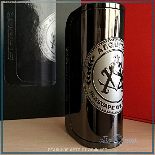 Preisvergleich Produktbild Asvape Strider 75W Box Mod mit dem neuesten amerikanischen VO75 Chip - No Nikotine (Eis Schwarz + Horizon Arctic V8 Tank + 1 LG 3000mAh Battery)