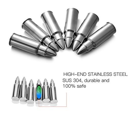 Uarter 12-er Edelstahl Eiswürfel Premium Whisky Steine Set Bullet Wiederverwendbare Kühlsteine für Whiskey mit Aufbewahrungstasche - 2