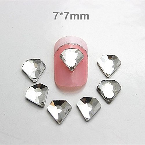Generic BLMJ005 Sivler plated Crystal Glass Diamond charm for nails decoration DIY nail supplies 72pcs/lot