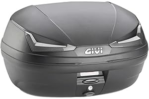 GIVI E455NT Baúl Monolock Simply IV Tech negro catadióptricos ahumados 45 l con placa universal