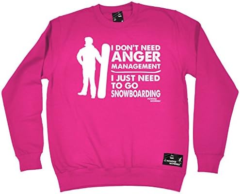 Powder Monkeez - I Don't need Anger Management Snowboarding Snowboarding Skiing Accessories Goggles Ski Boarding Birthday Gift Christmas Present - SWEATSHIRT