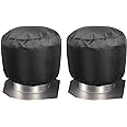 Turbine Vent Cover 2 Pack, Luxiv Roof Ventilator Cover Heavy Duty Turbine Ventilator Protector Shield Waterproof 420D Oxford Cloth Black (20D x 20W)