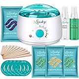 Lansley 2020 Professional Electric Wax Heater Waxing Kit with Moisturizing 14.1oz Hard Stripless Wax Beads, Relaxing Wax Kit for Eyebrows, Legs. Underarm, Bikini