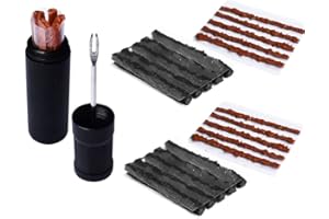 Albedel Bike Tubeless Tire Tyre Repair Kit Plugger Plugs Tool Repair Tires Fix Flat Puncture MTB and Road Mountain Bicycle +25 Strips (10 x1.5 mm + 5 x 2.5 mm + 10 x 3.5 mm)