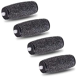 Rodillos de repuesto E-Cron compatible con Scholl Velvet Smooth Diamond Express Pedi eliminador de asperezas duras,4 recambrio.