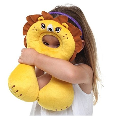 Mr.Caller Baby Child U-shaped Head Neck Support Headrest Travel Car Seat Pillow Cushion 1-4 Year (Yellow/brown)