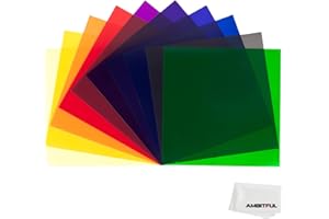 AMBITFUL 12" x 12", 30 x 30 cm, set di 11 gel per la correzione dei colori, per video, LED, studio, flash stroboscopico