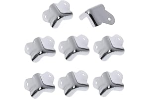 Esforzarse 8 Pezzi Protezione in Metallo Arrotondata, Altoparlante Angolo di Protezione Angolo Cabinet Metallo Strumento Musicale Chitarra Ampli Sistema, Protezione per Cassa Amplificatore