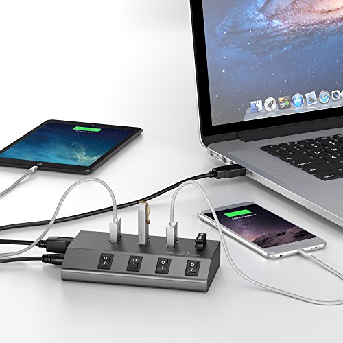 KabelDirekt 4-Port USB 3.0 Hub mit Ladefunktion für Mac und PC – PRO Series - 7