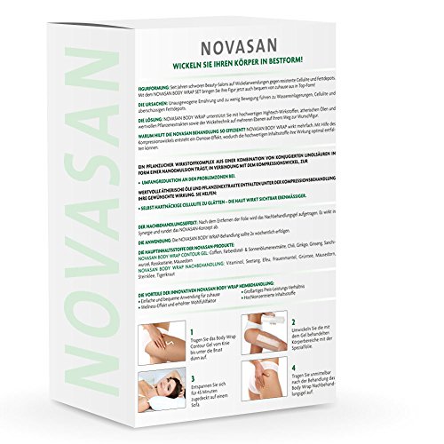 Doppelt wirksam gegen Cellulite & Fettdepots: NOVASAN® BODY WRAP SET + SLIM & CLEAN® Kapseln | 2-Phasen-Konzept bestehend aus Anti Cellulite und Anti Fettdepot Körperwickel und Slim & Clean Kapseln mit natürlichen Pflanzenextrakten und Detox-Effekt | wirkt Cellulite von innen und außen entgegen | unterstützt die Umfangreduktion direkt an den Problemzonen | hilft, das Bindegewebe zu straffen und Orangenhaut an Bauch, Oberschenkeln und Po zu glätten | Jetzt in AKTION zum Kennenlernen! - 3