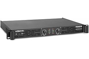 Versterker - Vonyx VDA500 stereo versterker 2x 250W - Klasse-D - 500W - Zwart