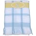 BabyPrem Baby Large Soft White Acrylic Check Shawl Blanket 122 x 122cm BLUE