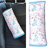 ►LIEFERUMFANG: 1 Einhorn Gurtkissen mit rausnehmbaren Kissen; Farbe: weiß, rosa, türkis, lila; Größe: 30x12cm; türkisener Rand; Material: Kissenbezug: 100% Polyester / Kissenhülle: 90% Polyester, 10% Baumwolle / Füllung: 100% Polyethylen