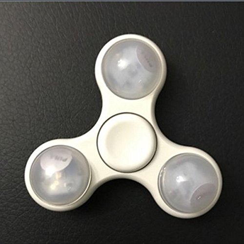 Bestweekend EDC Hand Spinners LED Light Tri-Spinner Finger Spinner Focus Reduce Stress Gadget