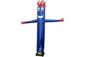 GAORUI Aufblasbare Röhre Mann Sky Puppet Dancer – lustiger, verrückter Winker, aufblasbarer Schlauchtyp für Festivalwerbung (ohne Gebläse) (Blau, 3 m)