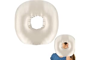 SUUPII Ear Piercing Pillow, Donut Pillow For Ear Protection O Shaped For Side Sleepers, Champagne Comfortable Ears And Neck Support, Pillows with Hole Piercing Aftercare Reduceing Ears Pressure