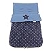 Minene Foot Muff Fleece with Spots and Star (Navy)