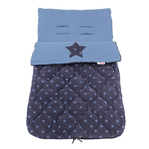 Minene Foot Muff Fleece with Spots and Star (Navy)