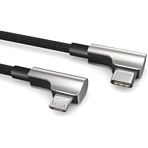 Angle USB 3.1 Type-C to USB 3.0 Micro B Cable Connector Data Cord 90 Degree